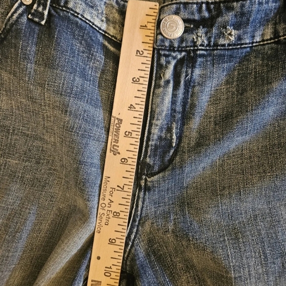 Seven7 Womens Jeans Blue Strecth Denim Plus 20 Luxe Distressed Wide Boot Leg - Picture 9 of 13